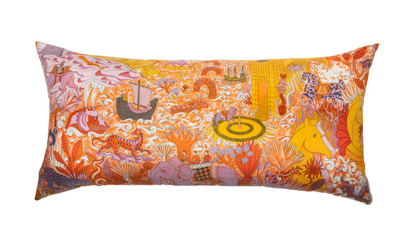 "Cosmographia Universalis" Hermès Silk Scarf Pillow