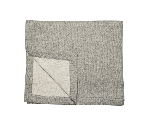 Grey & Ivory Cashmere Blanket
