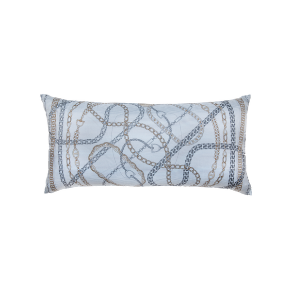 "Reaction en chaines grey" Hermès Silk Scarf Pillow