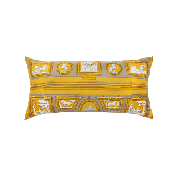 "Wedgwood" gold Hermès Silk Scarf Pillow