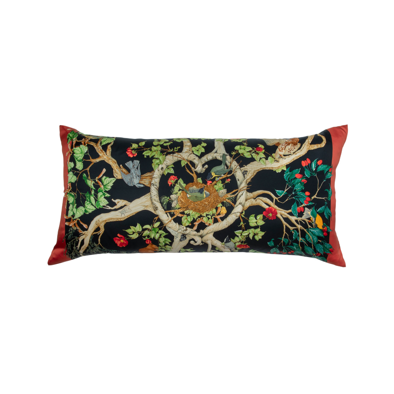 "Au Coeur des Bois" Hermès Silk Scarf Pillow