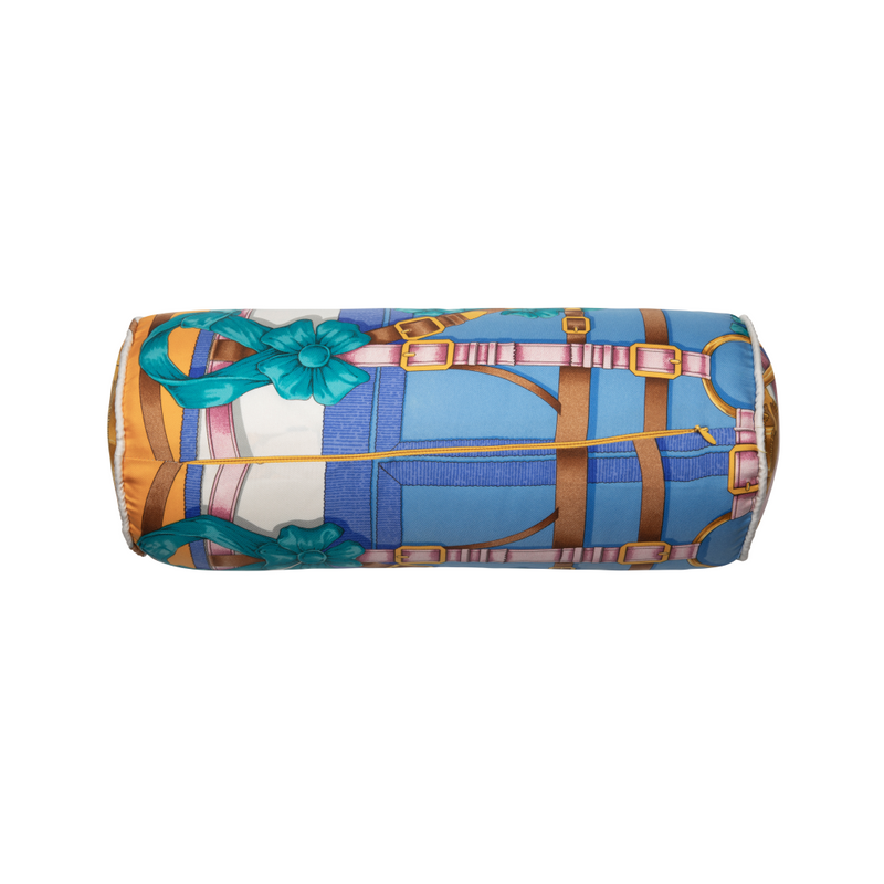 "Grand Manege" Hermès Silk Scarf Bolster Pillow