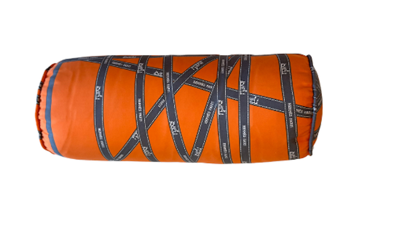 "Bolduc Ribbon" Hermès Silk Scarf Bolster Pillow