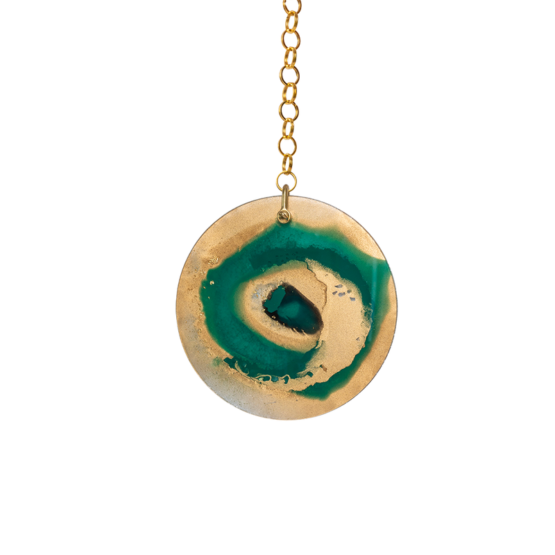 Emerald Stratified Jewel Pendant