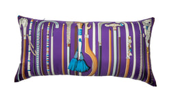 "Les Cannes" Hermès Silk Scarf Pillow