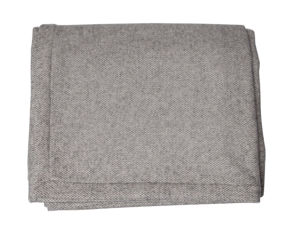 Grey/White Wool & Cashmere Blanket