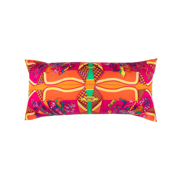 "Bouquets Sellier" Hermès Silk Scarf Pillow - Tribute Goods