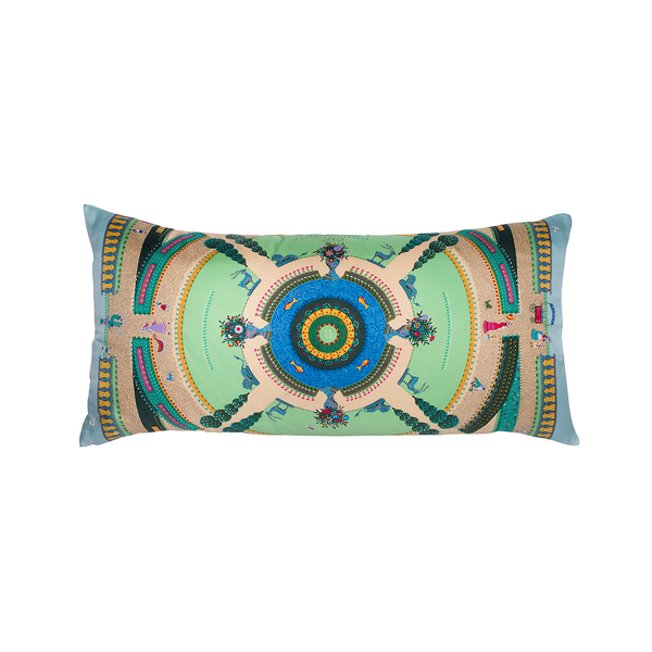 “Jardin Enchante" Silk Scarf Pillow - Tribute Goods