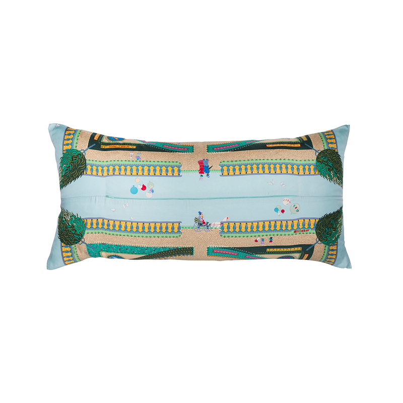 Vintage Hermes Jardin Enchante Hermès Silk Scarf Pillow