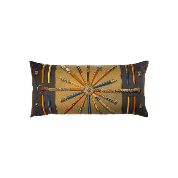 "Cannes et Pommeaux" Hermès Silk Scarf Pillow - Tribute Goods