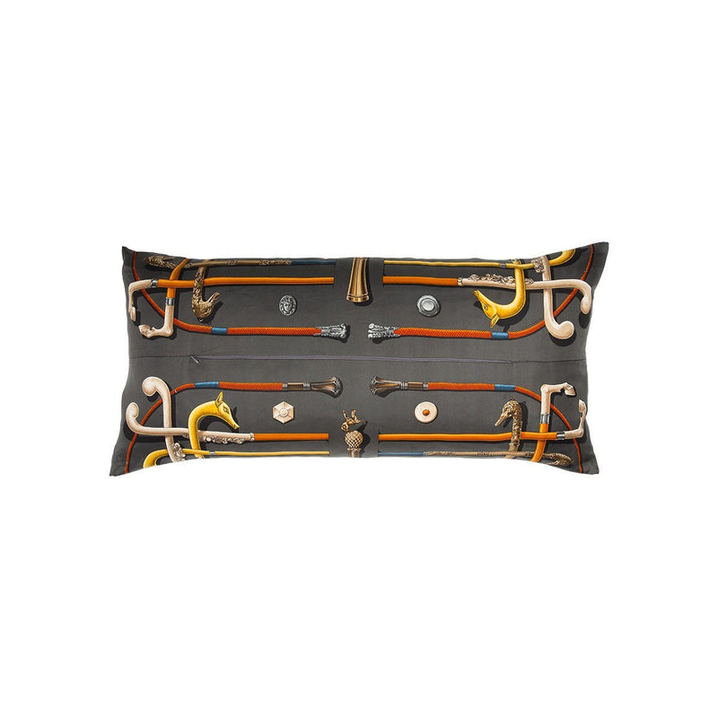 "Cannes et Pommeaux" Hermès Silk Scarf Pillow - Tribute Goods