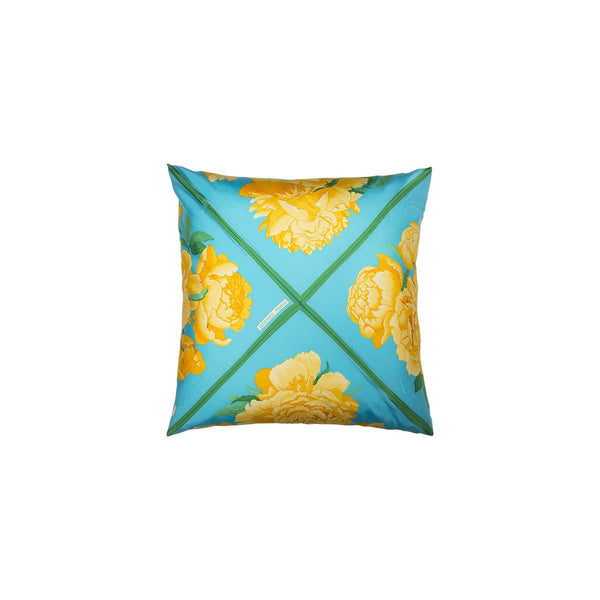 “Pivoines” Vintage Hermes Silk Pillow - Tribute Goods