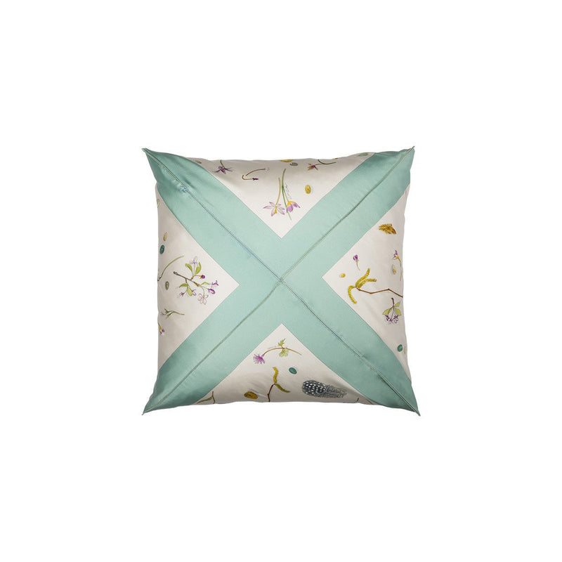 "Fleurs et Plumes" Hermès Silk Scarf Pillow - Tribute Goods
