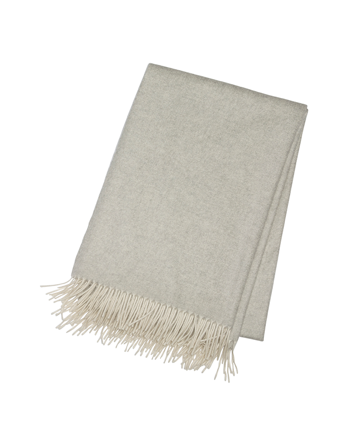 Pale Grey Cashmere Throw - Tribute Goods