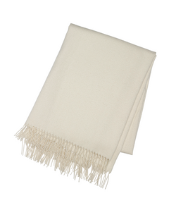 Ivory Cashmere Throw - Tribute Goods
