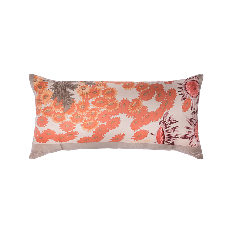 “Fleurs et Carlines II” Vintage  Hermès Silk Pillows - Tribute Goods
