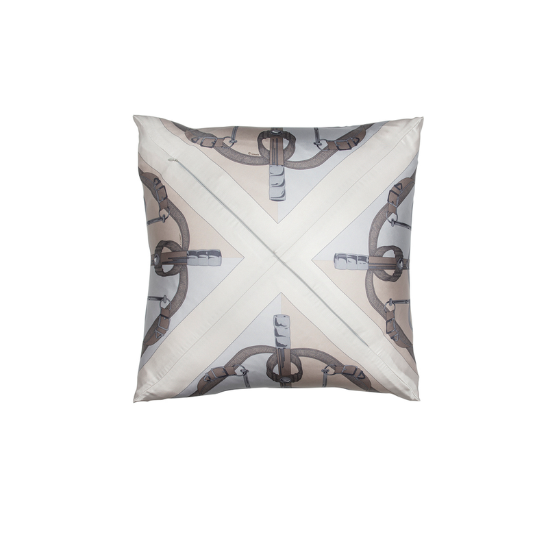 "Eperon d'Or" Hermès Silk Scarf Pillow - Tribute Goods