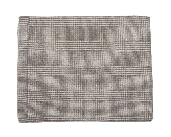 Grey Plaid Cashmere Blanket - Tribute Goods