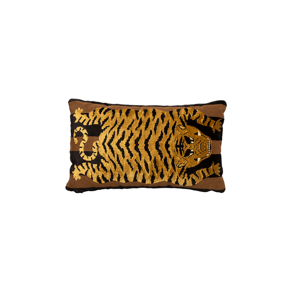 "Jokhang" Velvet Tiger Brown/ Gold Pillow