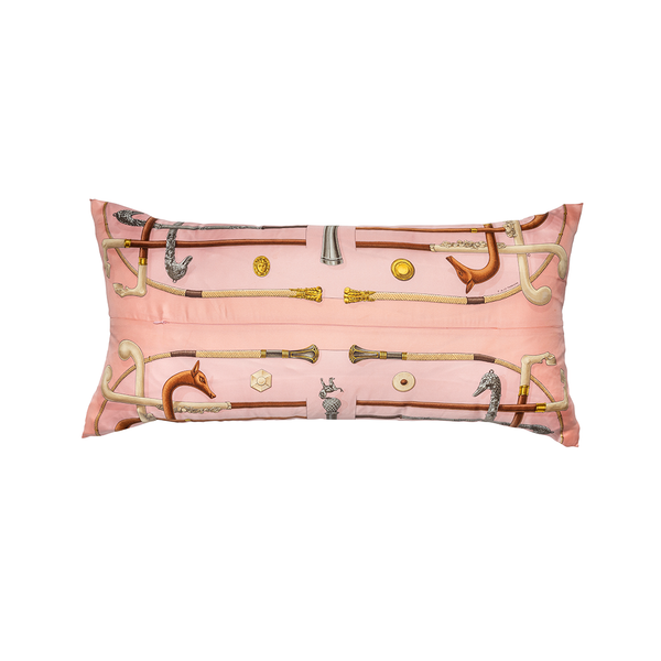 "Cannes Et Pommeaux" Hermès Silk Scarf Pillow