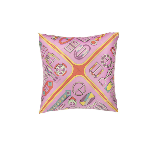 "Carre en Boucles" Hermès Silk Scarf Pillow - Tribute Goods