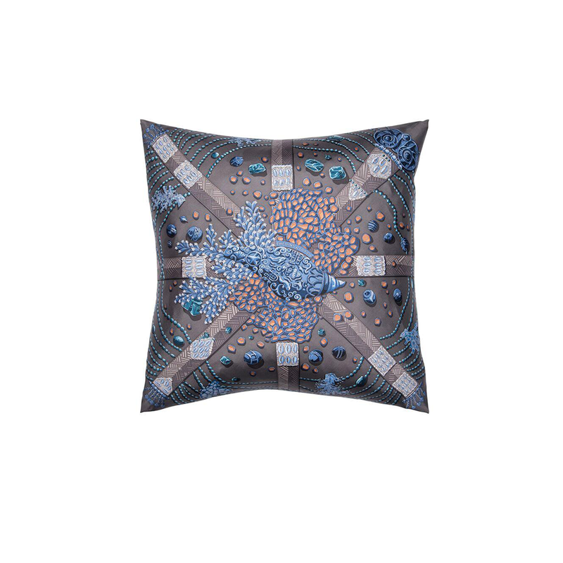 "Chemins de Corail" Hermès Silk Scarf Pillow - Tribute Goods