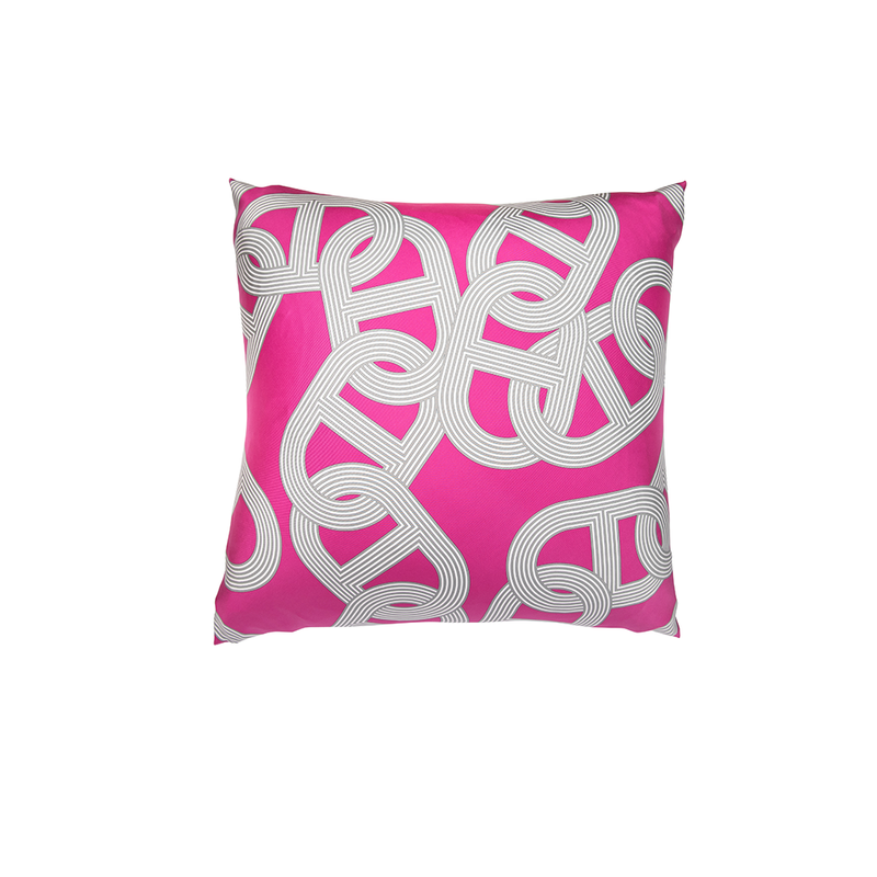 "Circuit 24 Faubourg" Hermès Silk Scarf Pillow - Tribute Goods