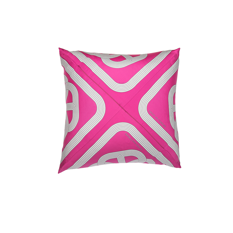 "Circuit 24 Faubourg" Hermès Silk Scarf Pillow - Tribute Goods