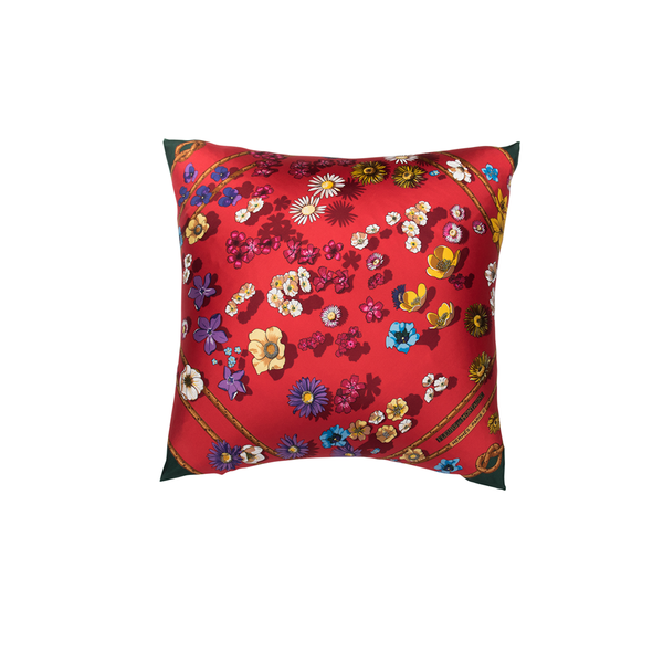 "Fleur de Montagne" Hermès Silk Scarf Pillow - Tribute Goods