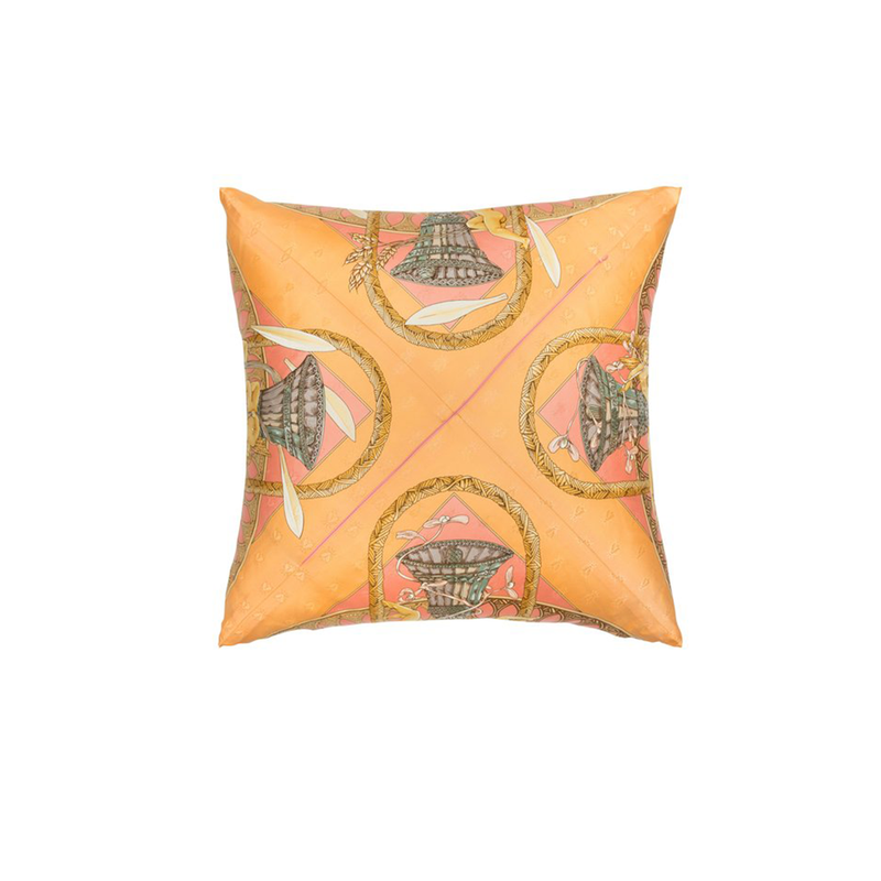 "Je T'aime Un Peu Beaucoup" Hermès Silk Scarf Pillow - Tribute Goods