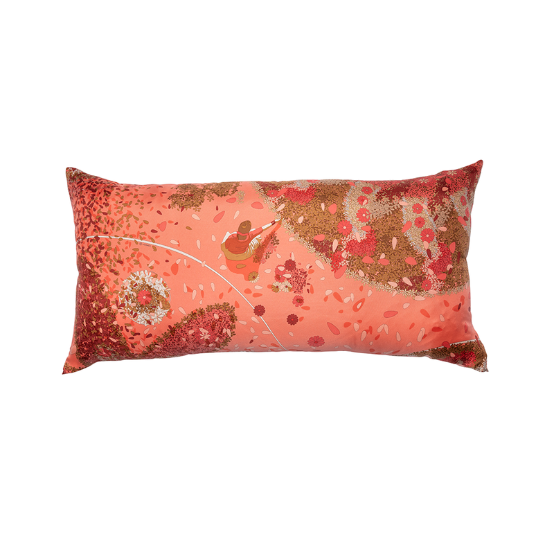 "Offrandes d'un Jour" Hermès Silk Scarf Pillow