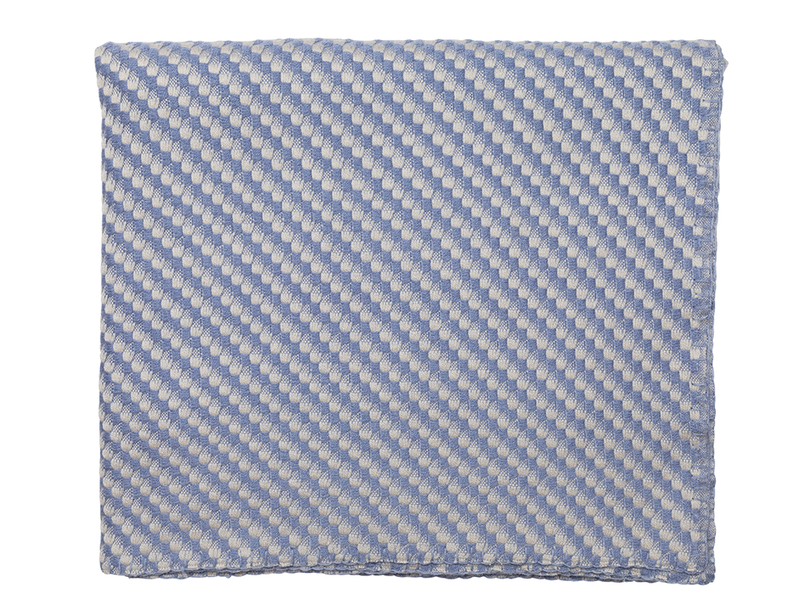 Periwinkle & Pale Grey Cashmere Blanket