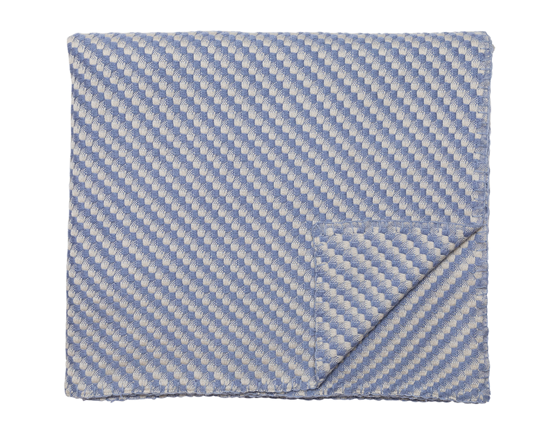 Periwinkle & Pale Grey Cashmere Blanket