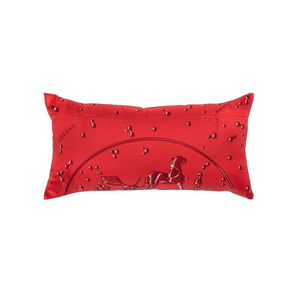 "Red Vif Argent" Hermès Silk Scarf Pillow - Tribute Goods