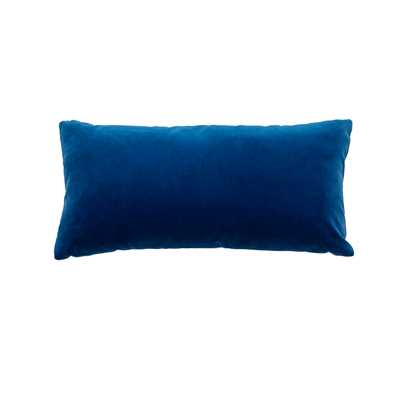 Navy blue online velvet lumbar pillow