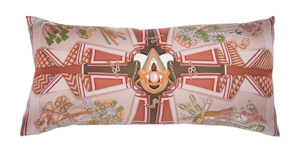 "Bouquets Sellier" Hermès Silk Scarf Pillow