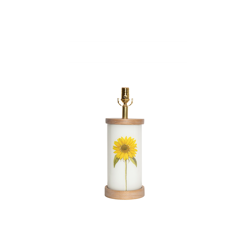 Single Sunflower Églomisé Lamp