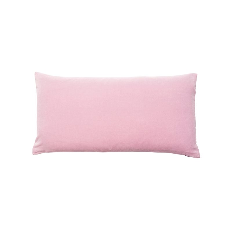 Pink velvet lumbar pillow best sale