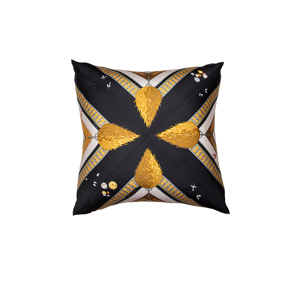 "Jardin Enchante" Hermès Silk Scarf Pillow