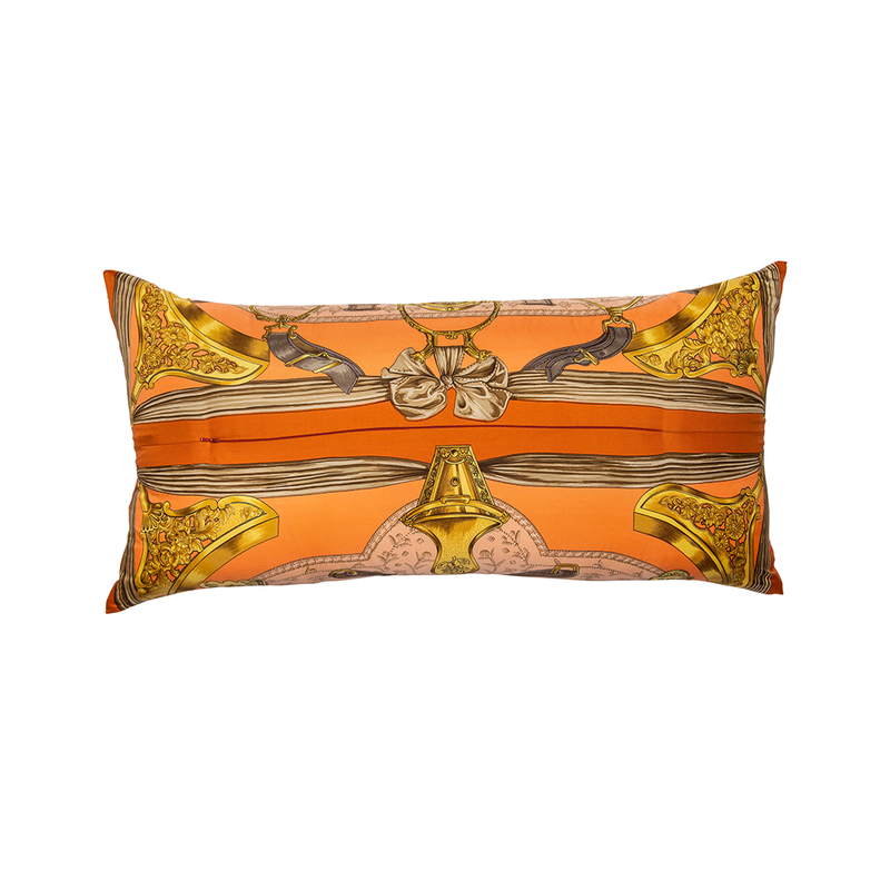 "Etriers" Hermès Silk Scarf Pillow