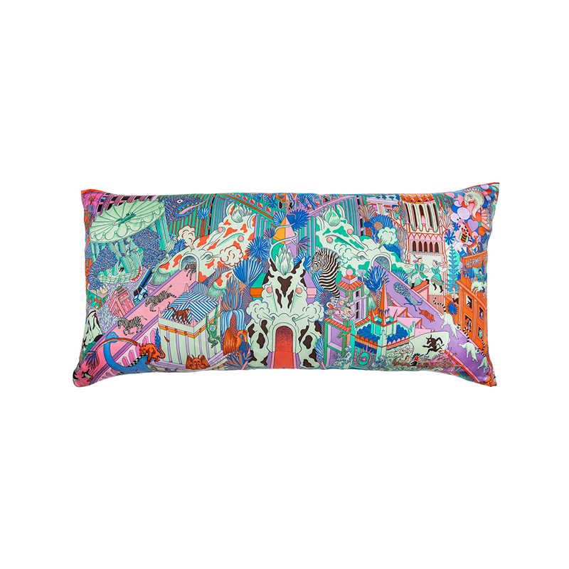 "Animapolis" Hermès Silk Scarf Pillow