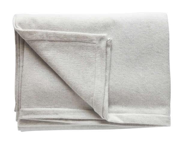 Pale Grey Cashmere & Silk Blanket - Tribute Goods