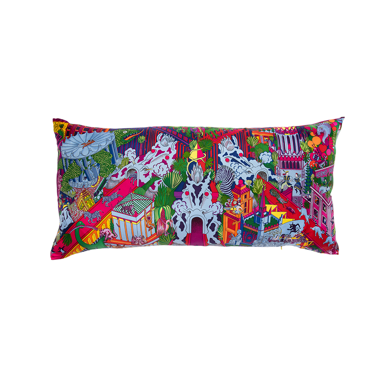 "Animapolis" Hermès Silk Scarf Pillow